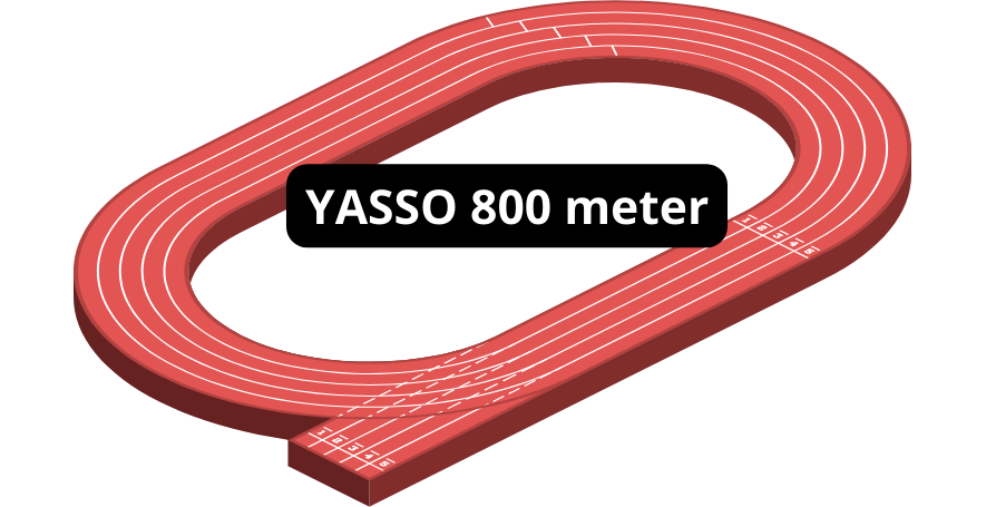 Yasso 800 meter löpintervall på bana