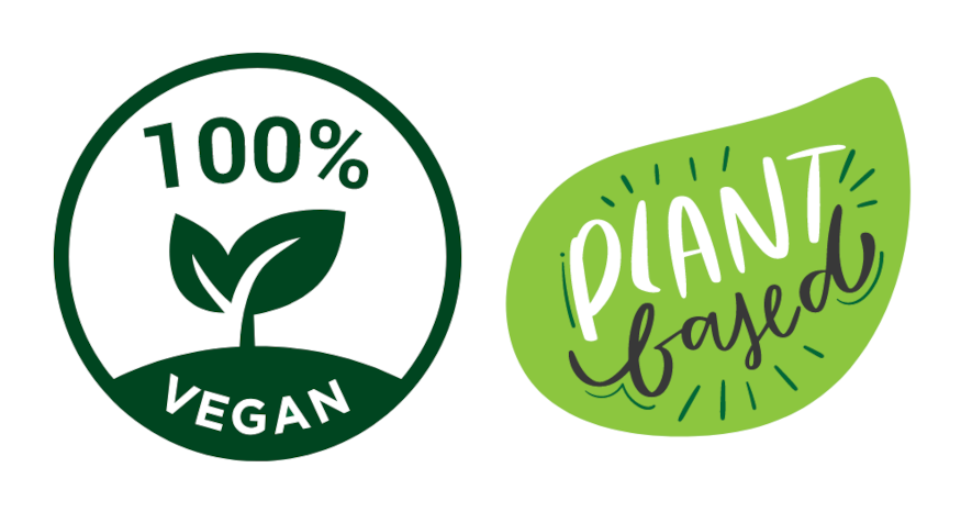 100% vegan logo
