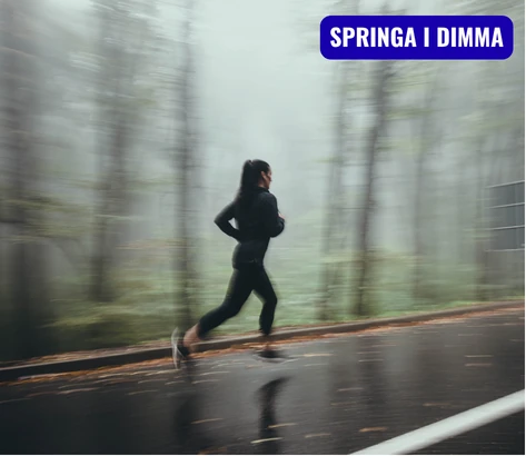 Löpträningspass i dimma